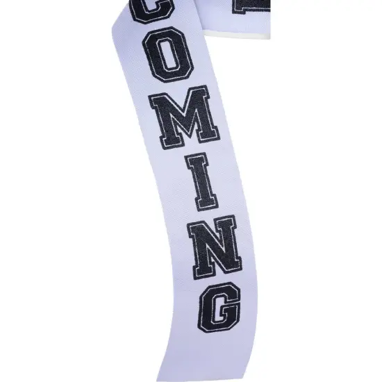 1.5" Homecoming Ribbon: White/Black (100 Feet) {2}