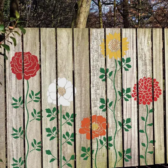 12PCS Large Flower Stencils {3}