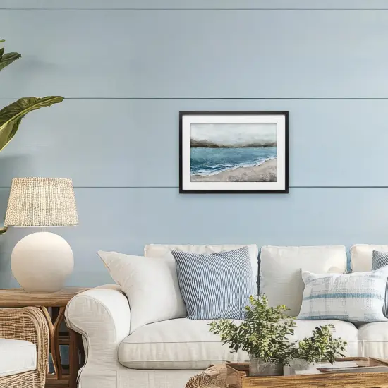 Stupell Industries Shoreline Serenity Beach Framed Print Under Glass, design by Hannah Dawson {2}