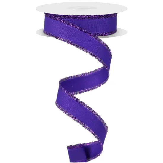 7/8" Fuzzy Edge Ribbon: Purple (10 Yards) {1}