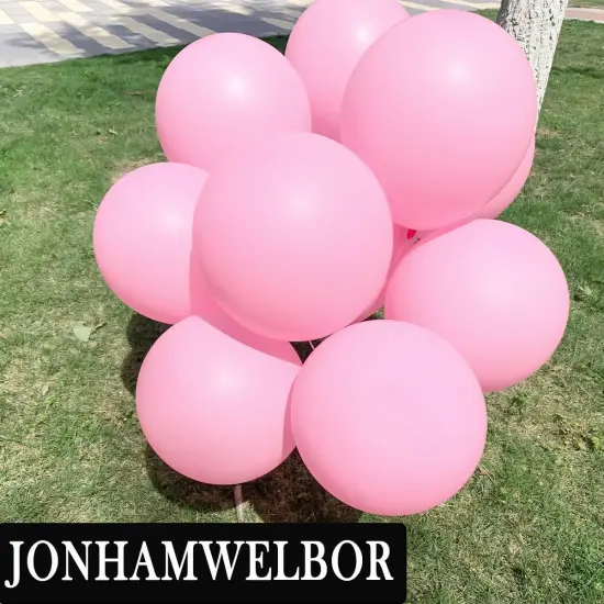 Pink Balloons 12 Inch 100 Pack Light Pastel Pink Latex Party Balloons {3}