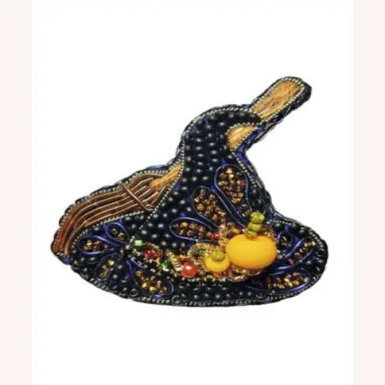 Beadwork kit for creating brooch Crystal Art Magic of autumn BP-369C {1}