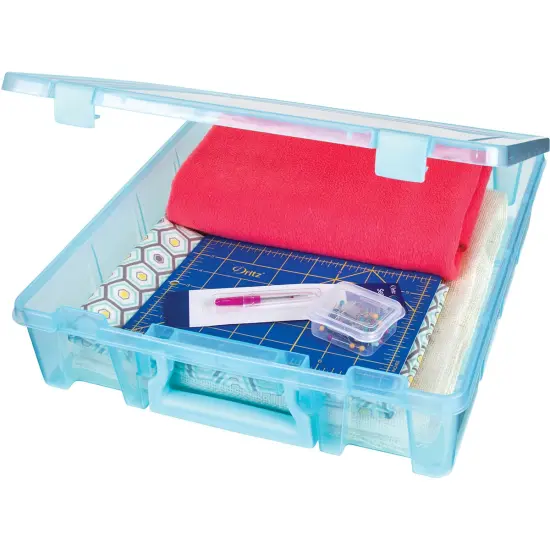 Artbin Super Satchel Single Compartment-15.25"X14"X3.5" Aqua Mist {6}