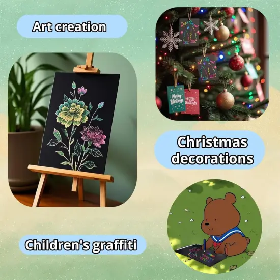 240 Scratch Paper for Kids with 26 Bamboo Styluses {4}