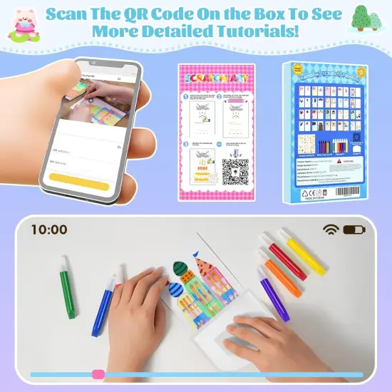 Rainbow Scratch Art {5}