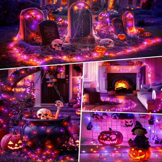 5 Pack 7 FT 20 LED Halloween Fairy Lights Battery Operated {5}