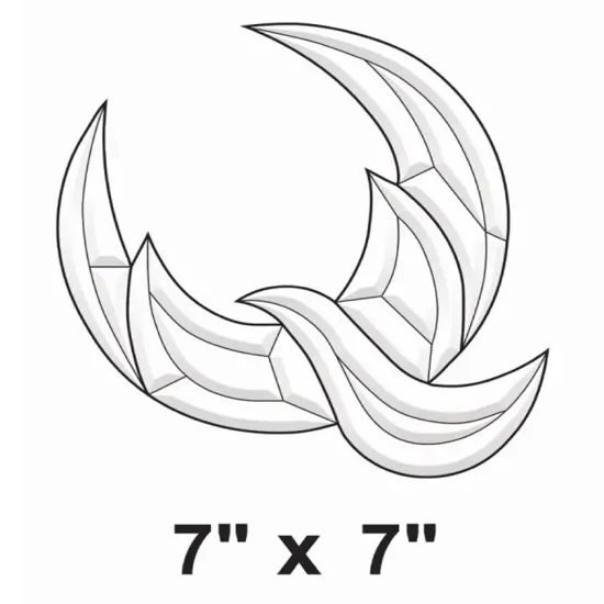 7" x 7" Exquisite Clear Glass Embracing Dove Bevel Cluster EC182 {1}