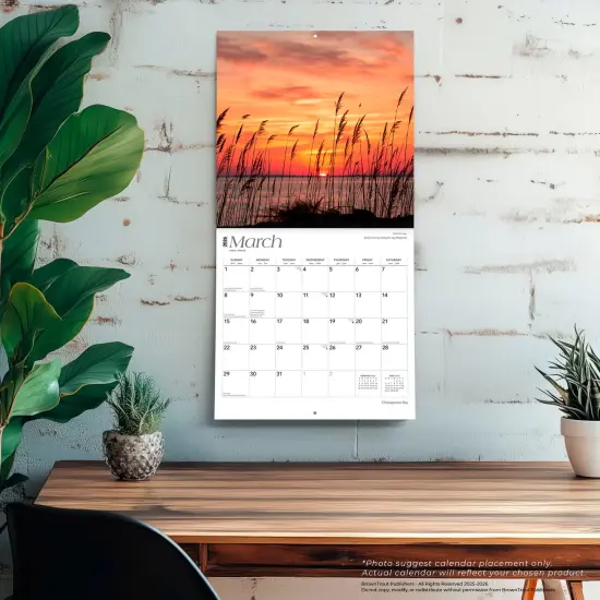 Chesapeake Bay | 2026 12 x 24 Inch (Hanging) Monthly Square Wall Calendar | Plastic-Free {5}