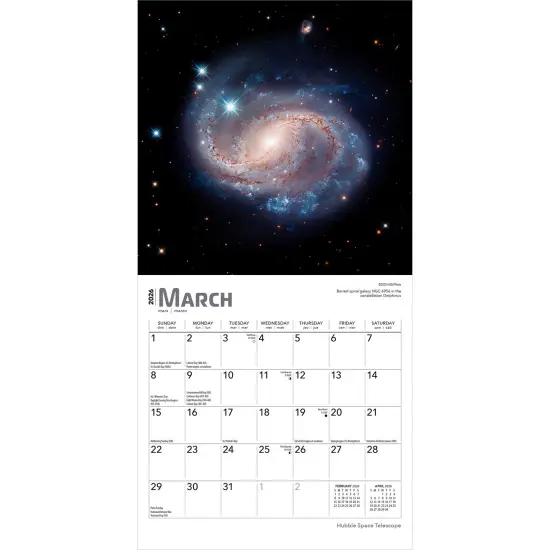 Hubble Space Telescope | 2026 7 x 14 Inch (Hanging) Monthly Mini Wall Calendar {3}