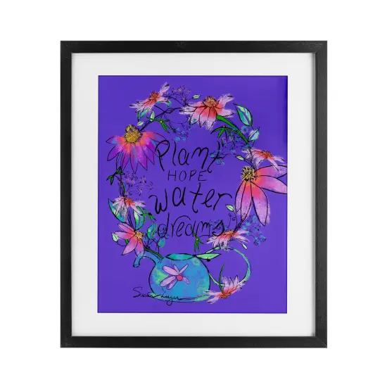 Stupell Industries Plant Hope Water Dreams Framed Print Under Glass, design by Susan Lugar {1}