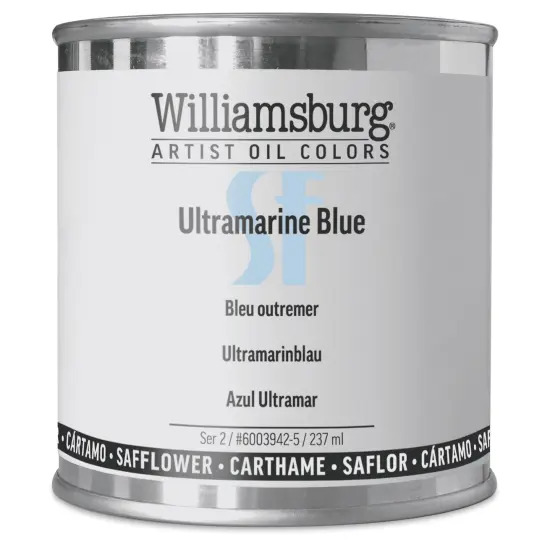 Williamsburg Handmade Safflower Oil Color - Ultramarine Blue, 8 oz can {1}
