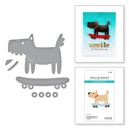 Spellbinders Etched Die From The Out And About Collection-Skateboarding {5}