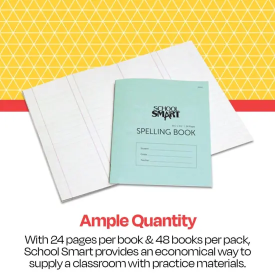 School Smart Spelling Blank Book, 5-1/2 x 8-1/2 Inches, 24 Pages, Pack of 48 {5}