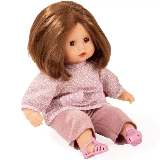 Gotz Muffin Soft Mood 13" Cuddly Baby Doll with Brown Hair to Wash and Style {4}
