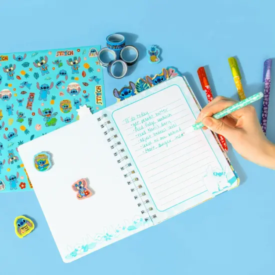Fashion Angels: Disney Stitch - Journal Gift Set - Stationary Kit, 80 Page Book, 4 Gel Pens, 100+ Stitch Stickers, 4 Erasers, 4 Rolls Of Tape, Kids 6+ {7}