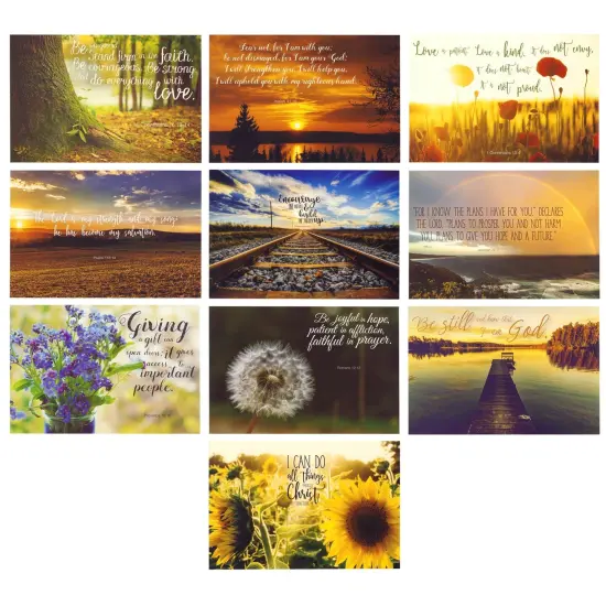 40 Pack Blank Bible Verse Postcards, All Occasion Inspirational Quotes from Christian Scripture, 20 Designs (4 x 6 In) {4}