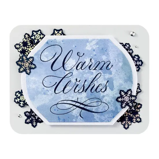 Spellbinders BetterPress Press Plate By Paul Antonio-Copperplate Warm Wishes {4}