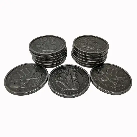 Roll Player: Metal Coins Premium Game Accessory Upgrade, 60 Pieces {6}
