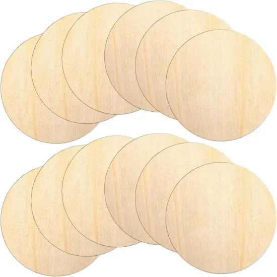 12 Pcs 6 Inch Wood Rounds for Crafts, Unfinished Natural Wood {1}