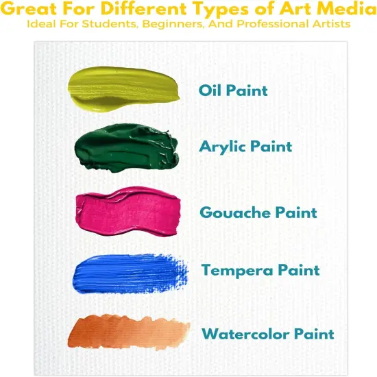 24-Pack Bulk Canvas for Painting, 6 of 5x7, 8x10, 9x12, 11x14 Canvas Boards for Painting, Art Supplies for Adults & Kids - 100% Cotton Primed Painting Canvas for Acrylic, Oil, Watercolor, Tempera {4}