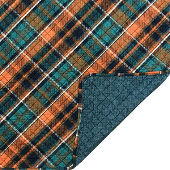 48" x 60" Troy Plaid Reversible Cotton Throw Blanket {3}