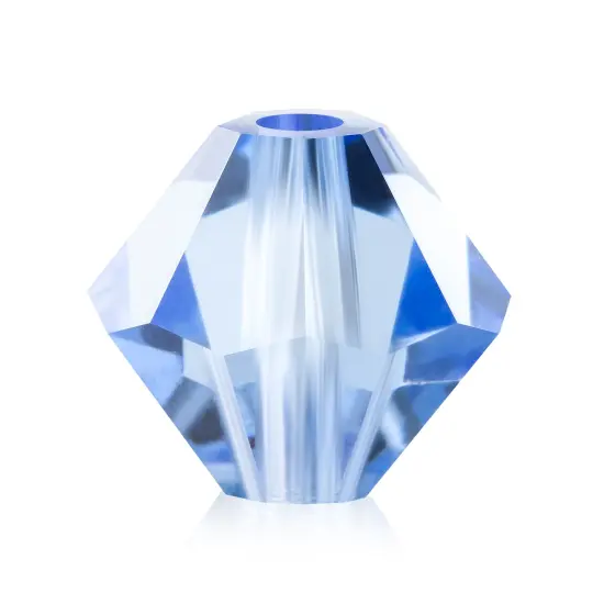 Preciosa 6mm Czech Crystals Bicone Rondelle Beads, 36pcs Light Sapphire {1}