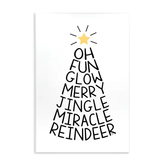 Stupell Industries Christmas Typography Tree Wall Plaque By Martina Pavlova {1}