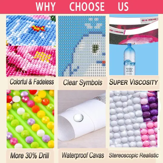 2 Pack 5D Diamond Art Painting Kits for Adults Beginners with All Tools,DIY Full Crystal Drill Bead Art Paints by Numbers for Home Wall Decoration Gift,Spring Bird 12x16 in/Round Gems {4}