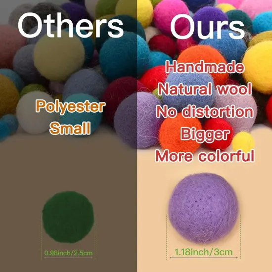 Pre-Strung Felt Happy Birthday Banner Sign Felt Ball Happy Birthday Wall Decoration Party Garland {2}