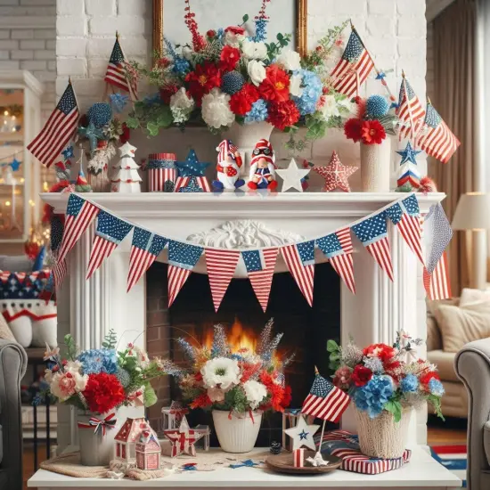 4th of July Gnomes Set of 2 - Handmade Resin Patriotic Gnomes Figurines for Indoor Independence Day Decorations {5}