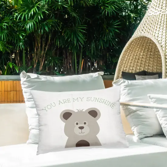 My Sunshine Smiling Bear Outdoor Printed Pillow Design by Natalie Carpentieri, 14 x 7 x 20 {2}