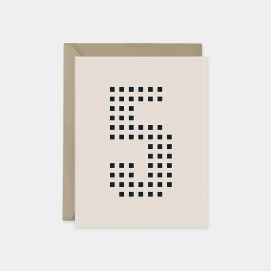 Age 5 Dotted Number Birthday Card {1}