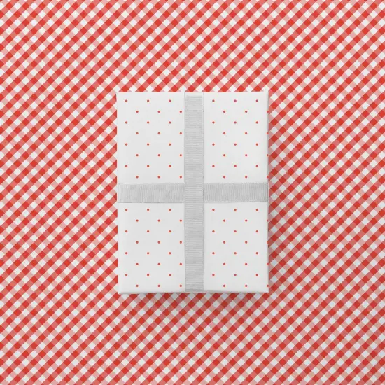 Vintage Red Gingham Gift Wrap {3}
