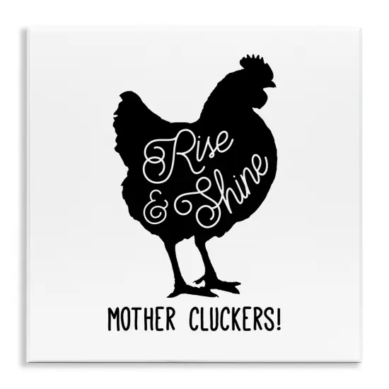 Stupell Industries Sassy Rise & Shine Rooster Wall Plaque Art Design by Conrad Knutsen {1}