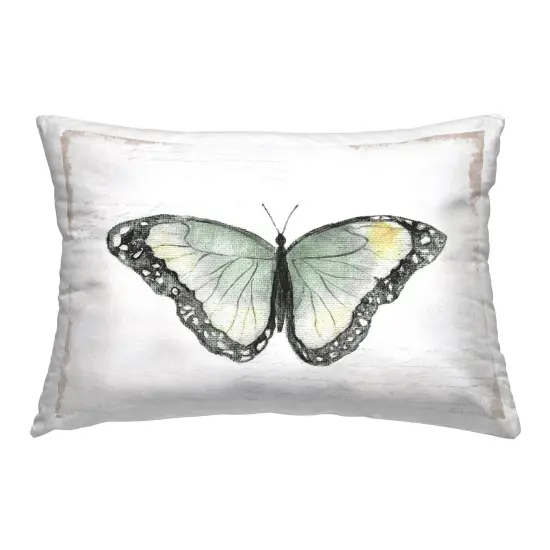 Simple Butterfly Visage Decorative Printed Throw Pillow Design by Janet Tava, 14 x 7 x 20 {1}