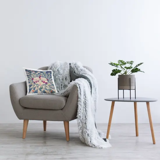 Imagine Peace Symbol Design by GraffiTee Studios Throw Pillow  {2}