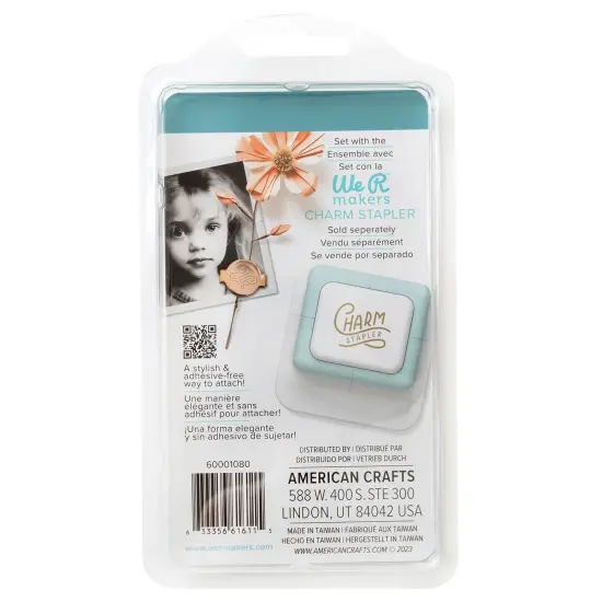 We R Charm Stapler Charm 12/Pkg-Gold Heart {5}