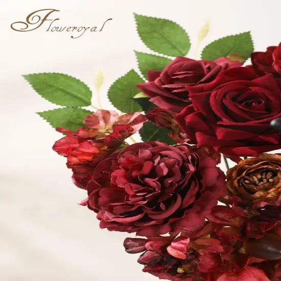 Artificial Flowers Combo Bouquets - Red {3}