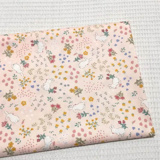 Rabbit Life Theme 10x10 Inch Fabric Squares for Quilting 100% Cotton Precut Quilting Fabric {6}