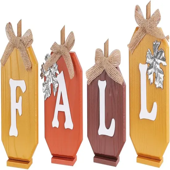 Pumpkin Wood Sign Table Fall Decorations {1}