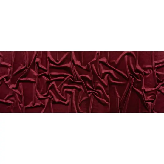 1 Yard Luxe Burgundy Stretch Polyester Velour Medium Weight Soft Plush Drapey Fabric for Jackets Dresses Pants Tops 56 Inch Wide {4}