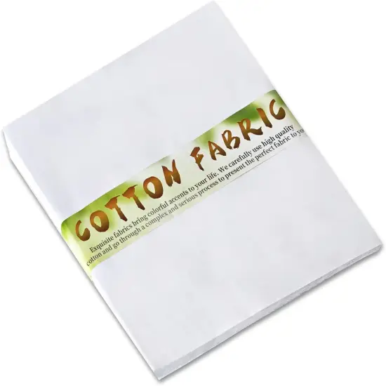 30 pcs White Cotton Fabric Squares, 9 x 9 Inches Quilting Fabric Squares {1}