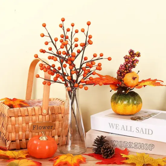 12 Pack Fall Berry Stems {3}