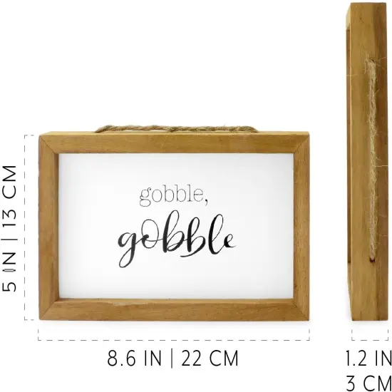 Set of 2 Fall Theme Wood Signs Wall Decor(8.5 x 5 inches) {4}