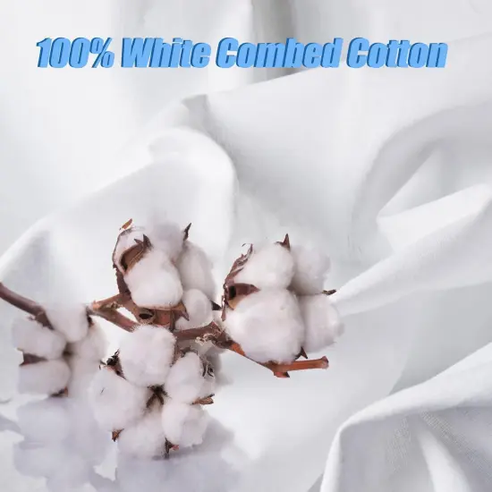 5 Yard White Cotton Fabric,Natural Cotton Poplin Fabric, 59 Inches Wide 100% Cotton {2}