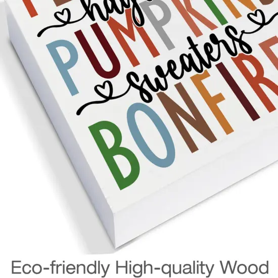 Wooden Box Sign Fall Tabletop Decor {2}