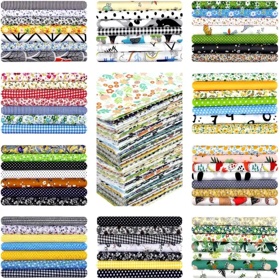 70 Pcs Cotton Fabric Squares - 10 x 10 Inch (Fresh Style) {1}