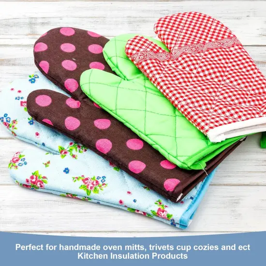 3 Pcs Natural Cotton Quilt Batting Heat Resistant Batting Warm White (40 x 40 Inch) {5}