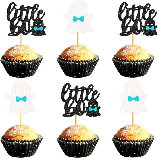 Halloween Little Boy Ghost Cupcake Toppers {6}
