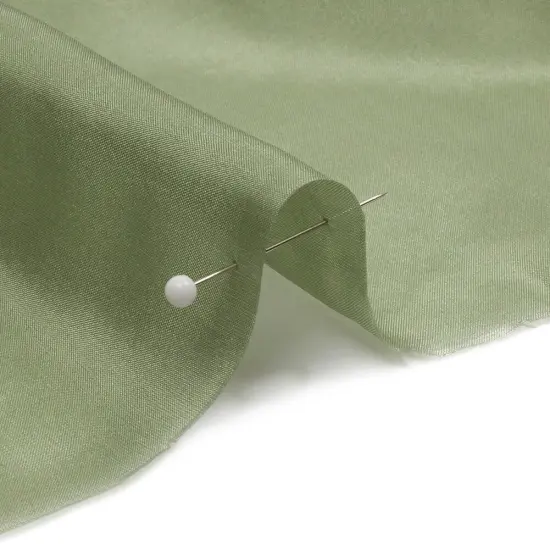 1 Yard Premium Oil Green China Silk or Silk Habotai Soft Flowing Lightweight Fabric 44 Inches Width {2}